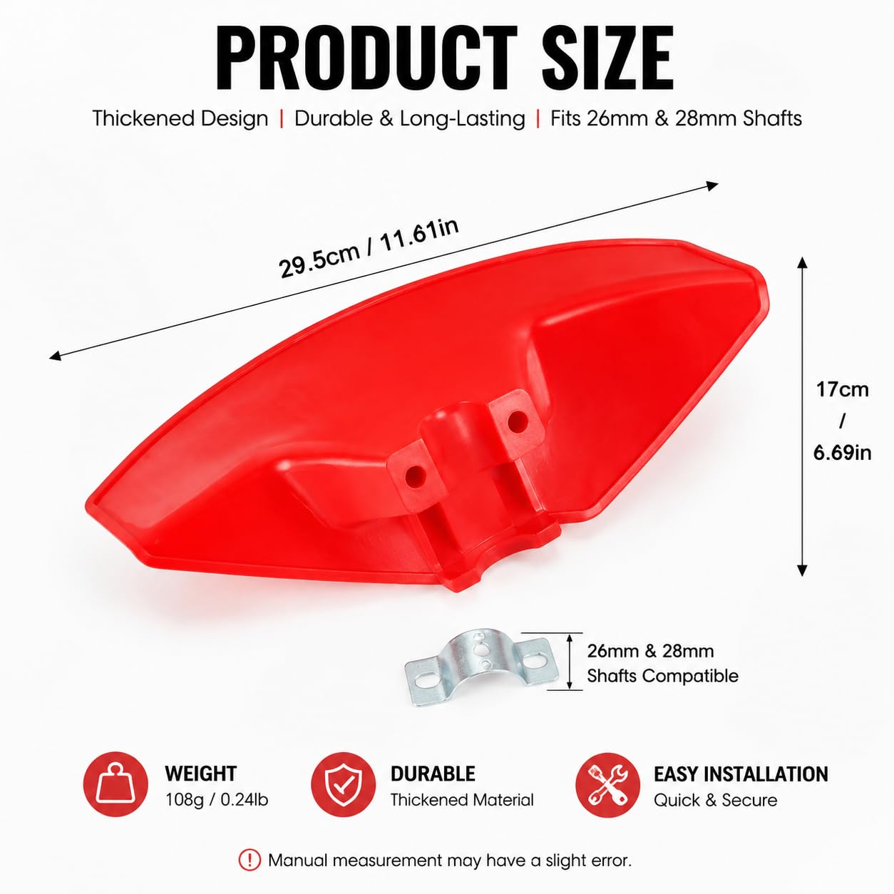 Pare-Débris Débroussailleuse pour Makita DUR369 2019–2026,Protection Large Collier Métal Déflecteur d’Herbe Et Pierres Coupe-Bordures,Compact Trimmer Guard