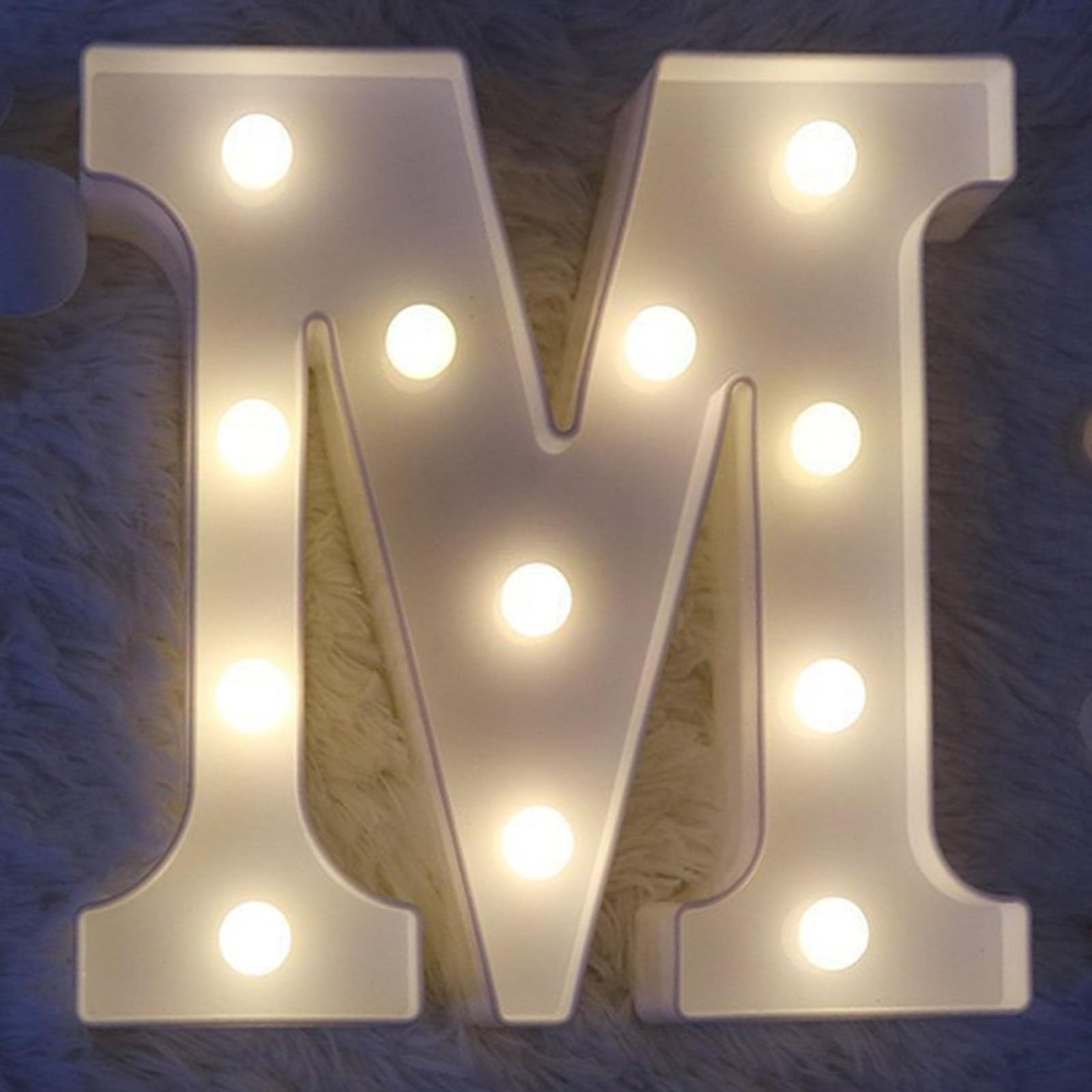 Marquee Letter Lights Sign Warm White LED Light Up Numbers 18th, 30th, 50th Birthday Party for Home Party Wedding Decoration (Color : Letter M, Size : 22.5cm/8.85in)