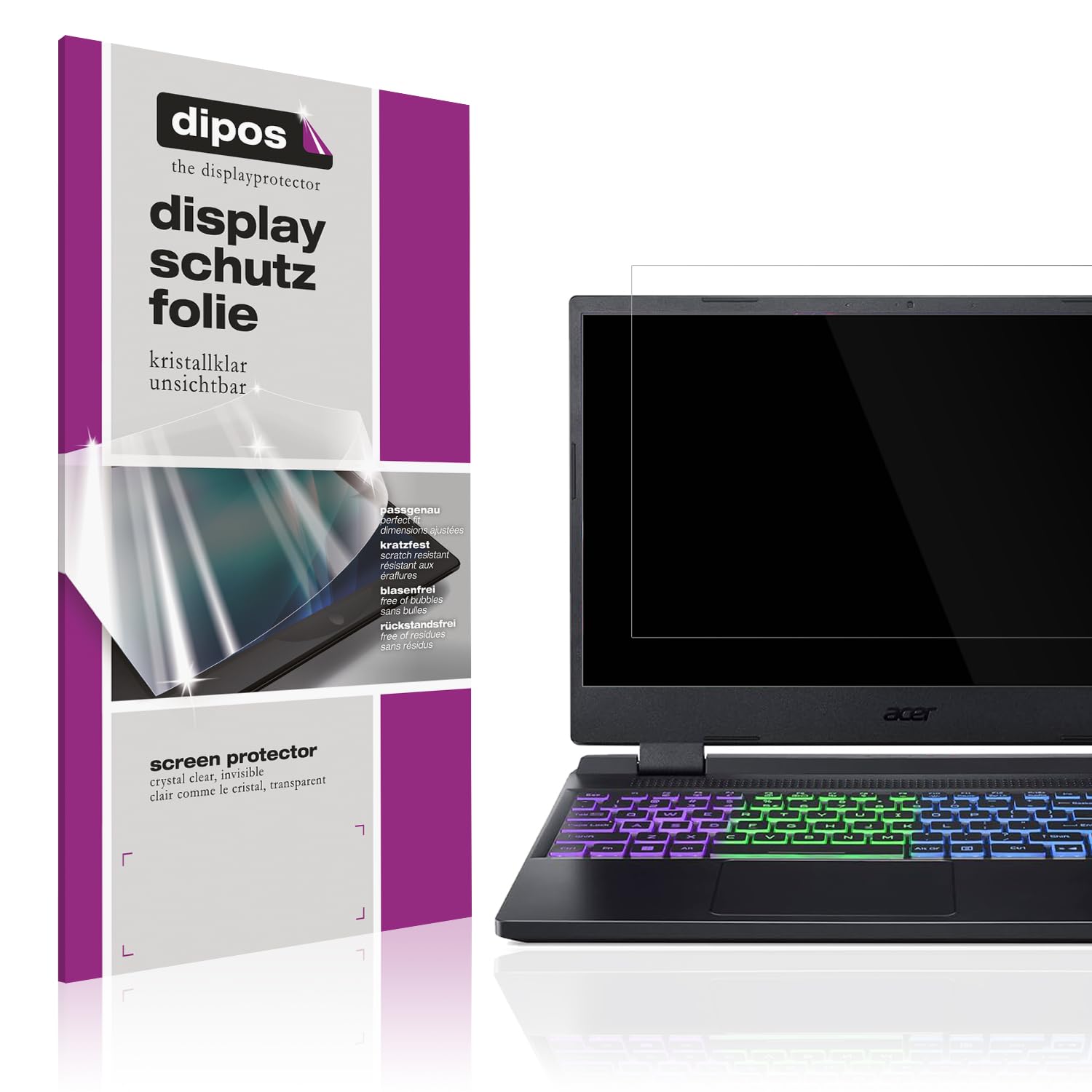 dipos 2x Pellicola Protettiva trasparente per Acer Nitro 5 AN515-58