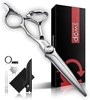 SWAP 6.0" Professional Hair Cutting Scissors - Japanese SUS440C Steel Barber Shears, 60-62HRC Razor Sharp Blades, Adjustable Tension for Salon & Home Use