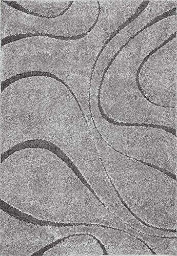 Image of Modern Fluffy Silky Micro Fiber Polyster Carpet /Runner for Bedroom, Study Room, Playing Room, Guest Room ETC 6x9 Feet,Grey