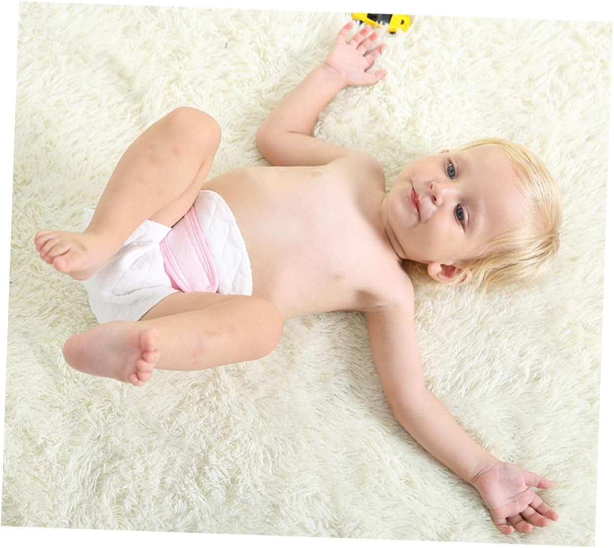BESTonZON 10pcs Ply Organic Cloth Diapers for Newborns Washable and Reusable Cotton Diaper Absorbent