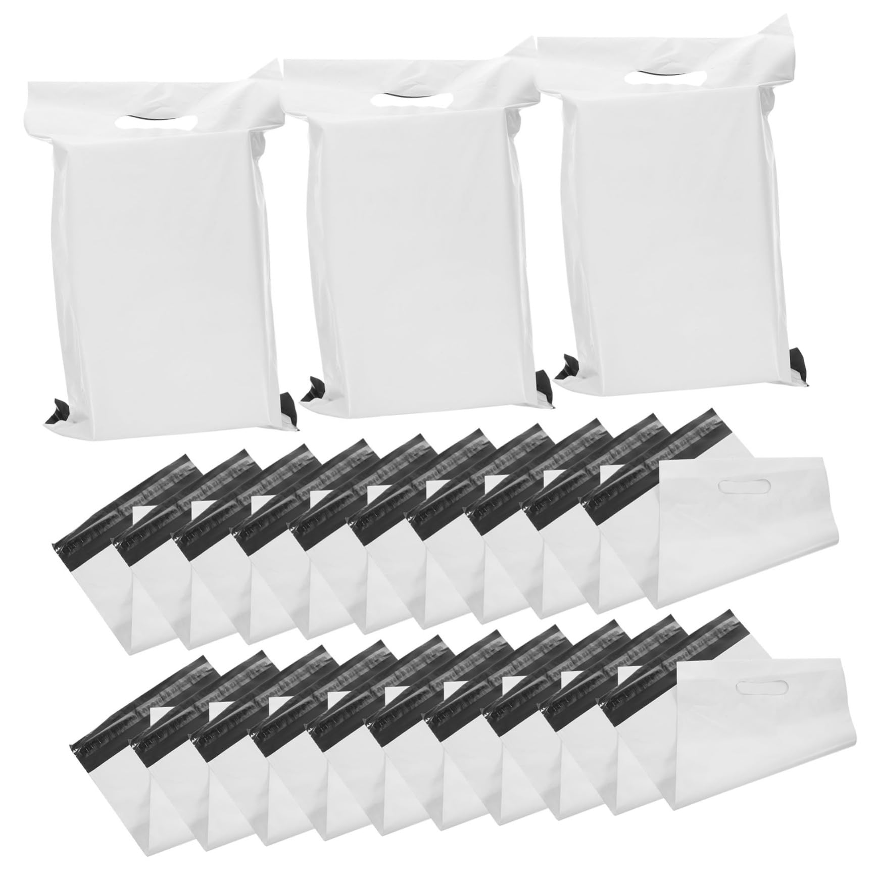 100pezzi Buste Spedizione Per Vestiti Sacchetti Imballaggio Resistenti e Impermeabili Con Manico Per Spedizioni Sicure e Affidabili Di Costumi e Abbigliamento