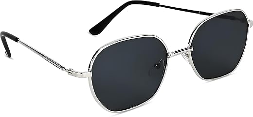 IFLASH Retro Small Oval Sunglasses for Women Men Vintage 90s Style Hexagonal Trendy Metal Sun Glasses