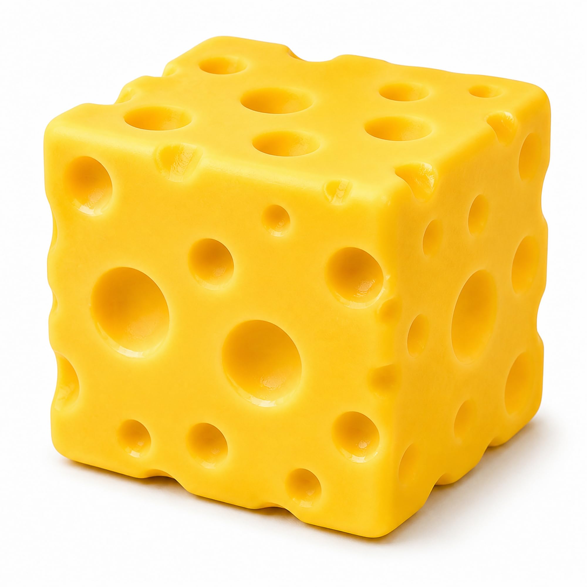 Photo 1 of Cheese Squishy Toy, 4.3-Inch Jumbo Cheese Cube, Slow-Rising Soft Squeeze Fidget Toy, Yellow Novelty Desk Gift with Colorful Box, 1 Pack