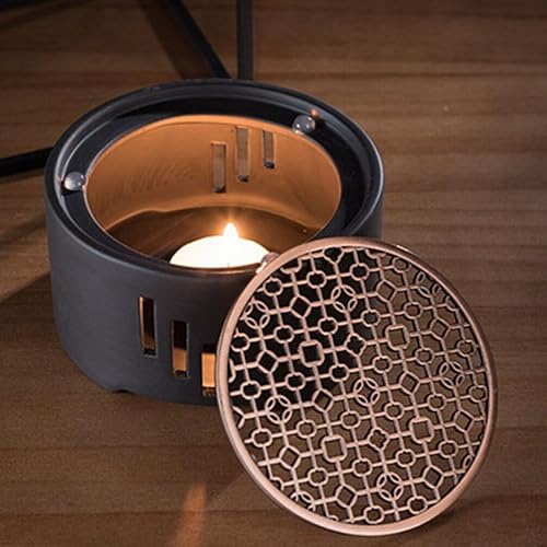 Miniatura 7 de Homoyoyo Calentador de tetera de cerámica, calentador de tetera de café, calentador de té, base de vela de té, calentador de estufa de té con cojín