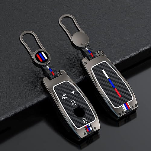 Miniatura 3 de Funda protectora de aleación de zinc para llavero de control remoto inteligente compatible con Mercedes Benz 2017-2021 Clase E 2018-2021 Clase S