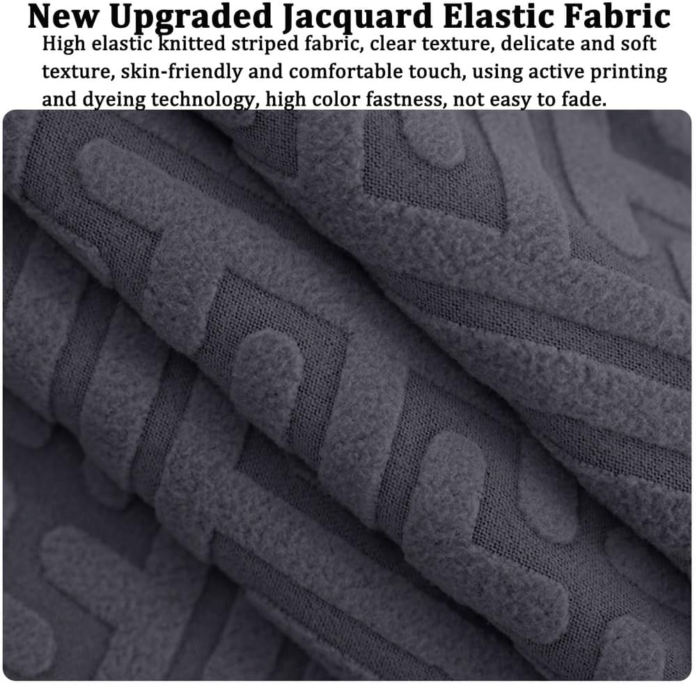 Dining Chairs Covers, Stretch Kitchen Chair Cover, Soft Washable Parsons Chair Slipcovers Protective, for Home,Restaurant,Banquet,Black,4PCS