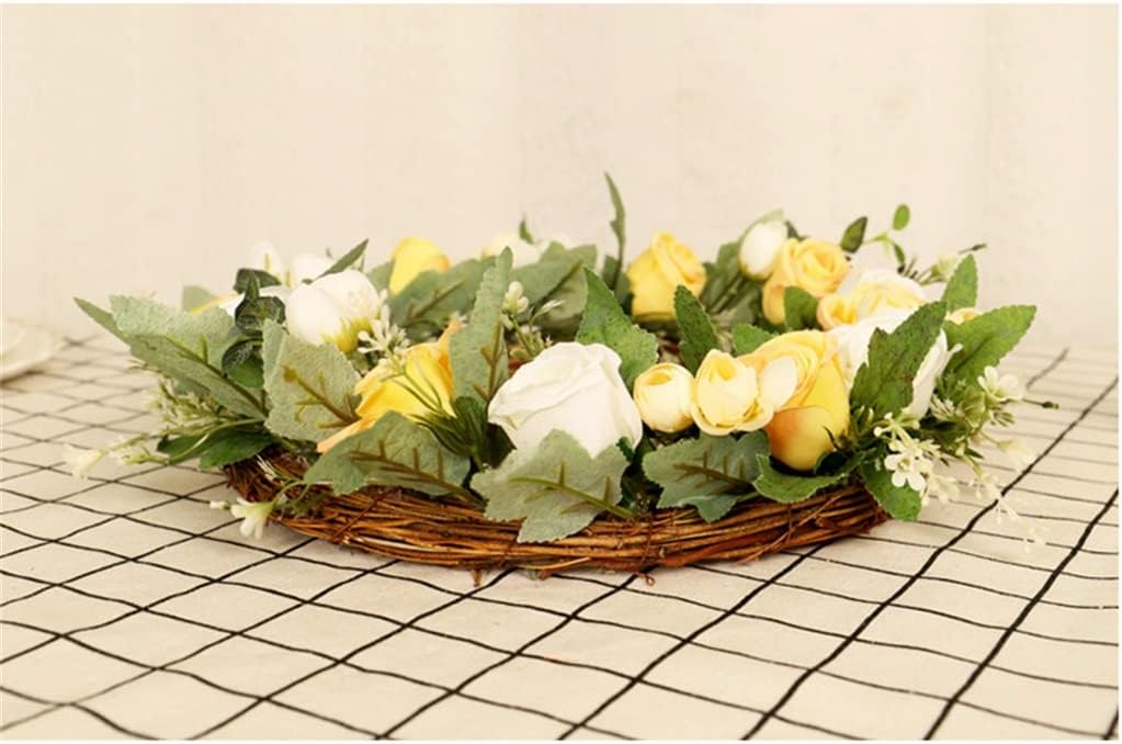 European Embroidered Ball Wreath Simulation Flower Decoration Home Pendant