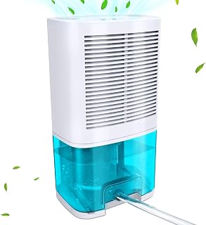 Levoair 68oz Quiet Portable Dehumidifier with 5ft Drain Hose for 650 sq ft - Home, Basement, Bathroom, RV, Closet