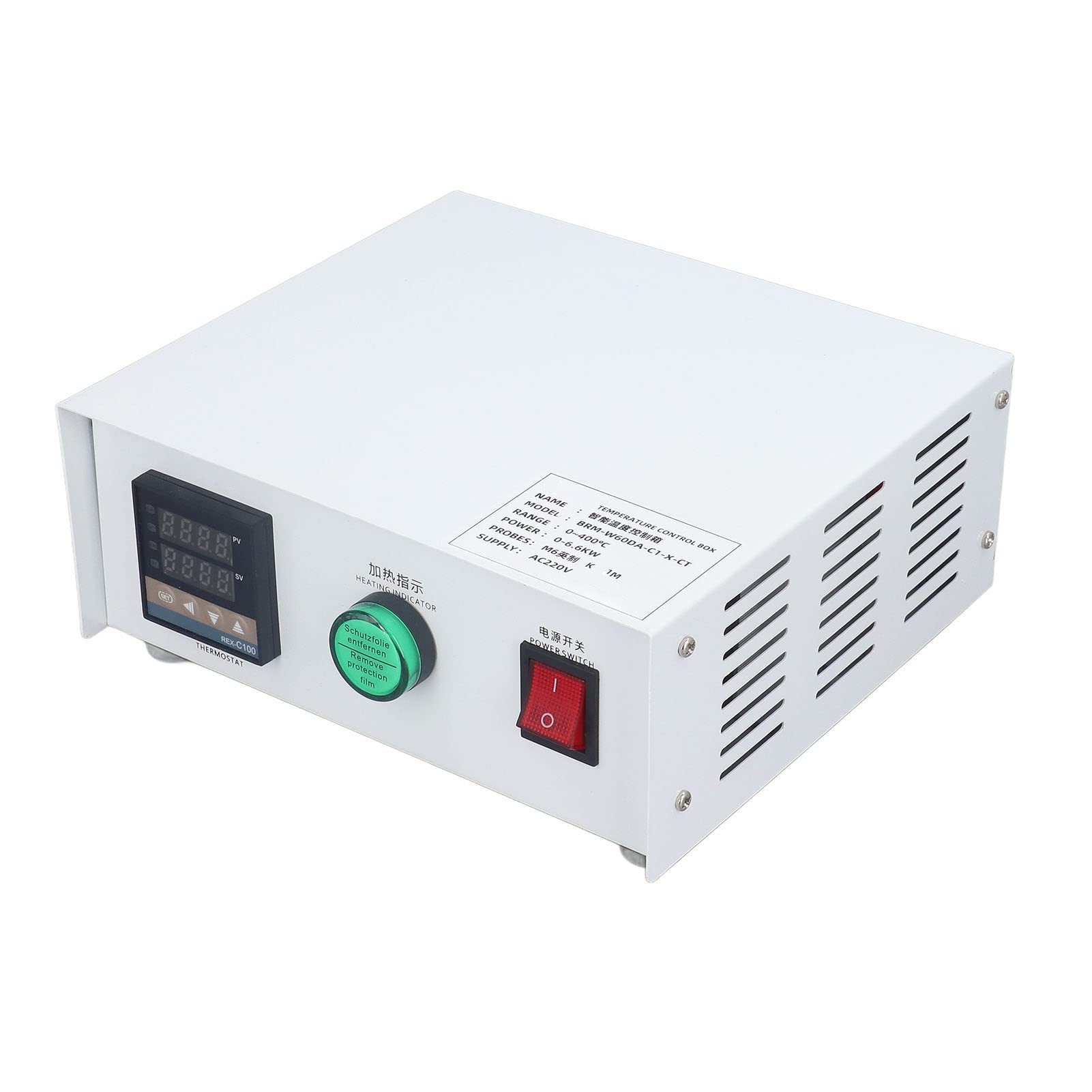 FTVOGUE Controlador de Temperatura PID Caja de Termostato Digital 0-400 ℃ con Sonda para la Máquina de Curado UV de la Plataforma de Calefacción (1M)
