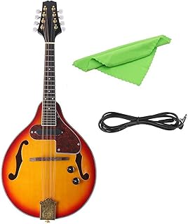 Instrumento Musical Bandolim Instrumento Bandolim Eletroacústico De 8 Cordas Em Madeira De Abeto Com Cordas E Cabos