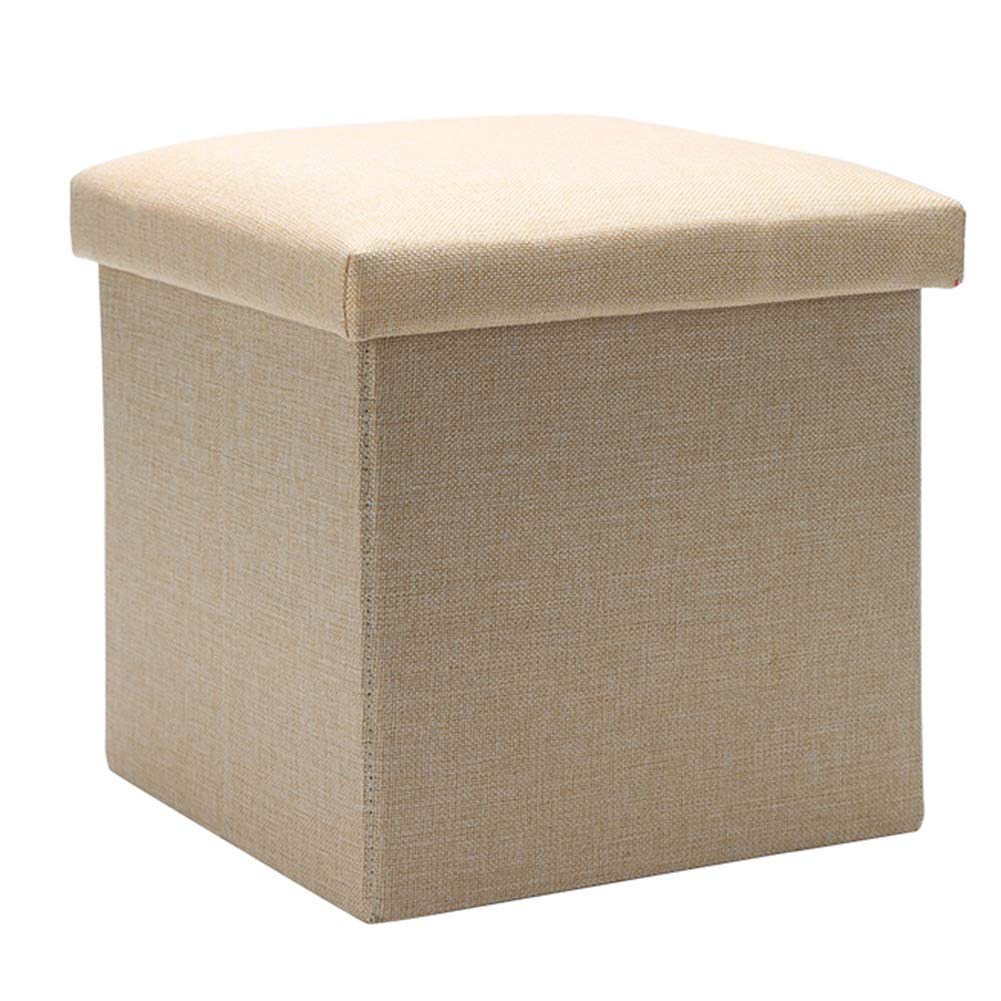 ZHAOYONGLI-Stools Footstools Folding Storage Chest Ottoman Footstool Portable Picnic Seat Versatile Space-Saving (Color : Gray, Size : 37.737.733.2cm)