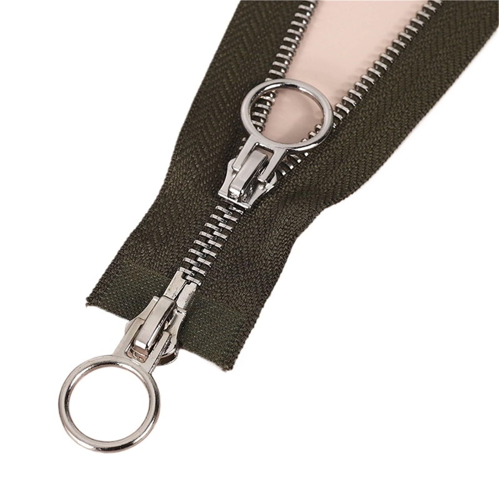 Zippers Sewing, 2-Way Separating Zipper #5 Multicolor 60-150cm(DarkGreen-70cm)