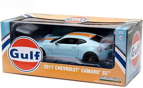 GREENLIGHT 124 2017 Chevrolet Camaro SS - GULF Oil Blue Diecast Car 18233