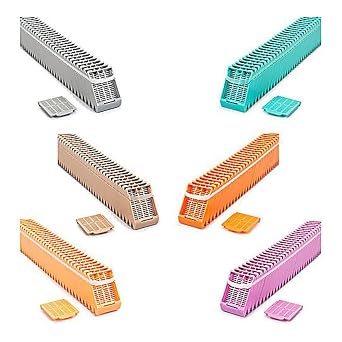 M482-10BA Histosette II Acetal EZ Load Cassette، قاعدة، أرجواني