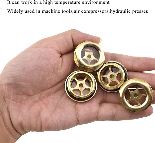 Miniatura 5 de Hahiyo Medidor de nivel para compresor, vidrio de visión G34 pulgadas, tamaño roscado, aceite masculino transparente, ajuste líquido, sin fugas,