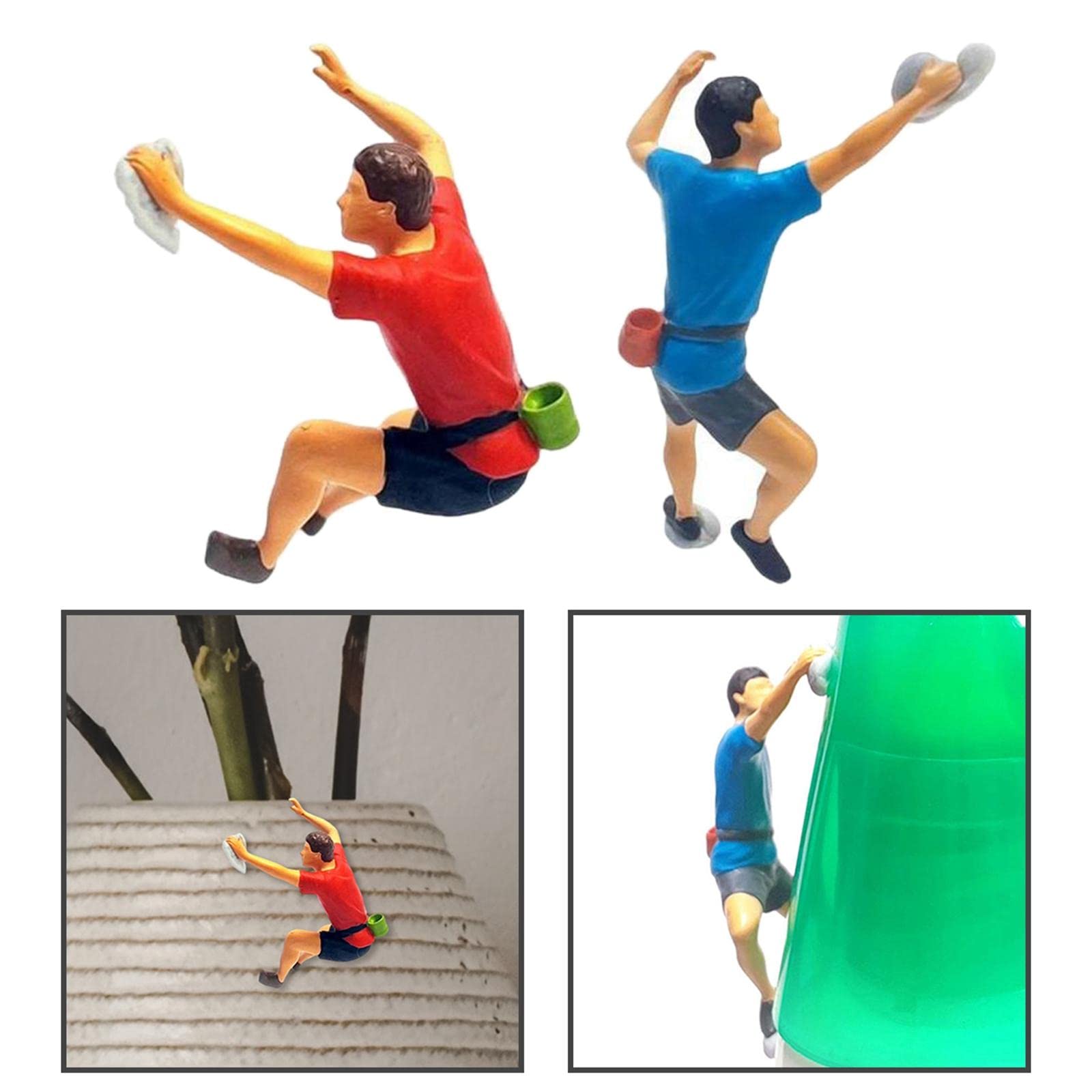 Amazon | Generic 2ピース1/64ロッククライミングフィギュア鉄道