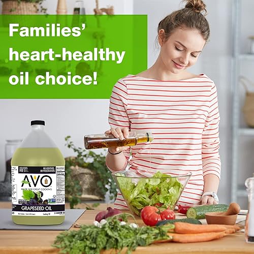 Miniatura 5 de AVO - Aceite de semilla de uva 100  sin OMG 1 galón sin conservantes añadidos