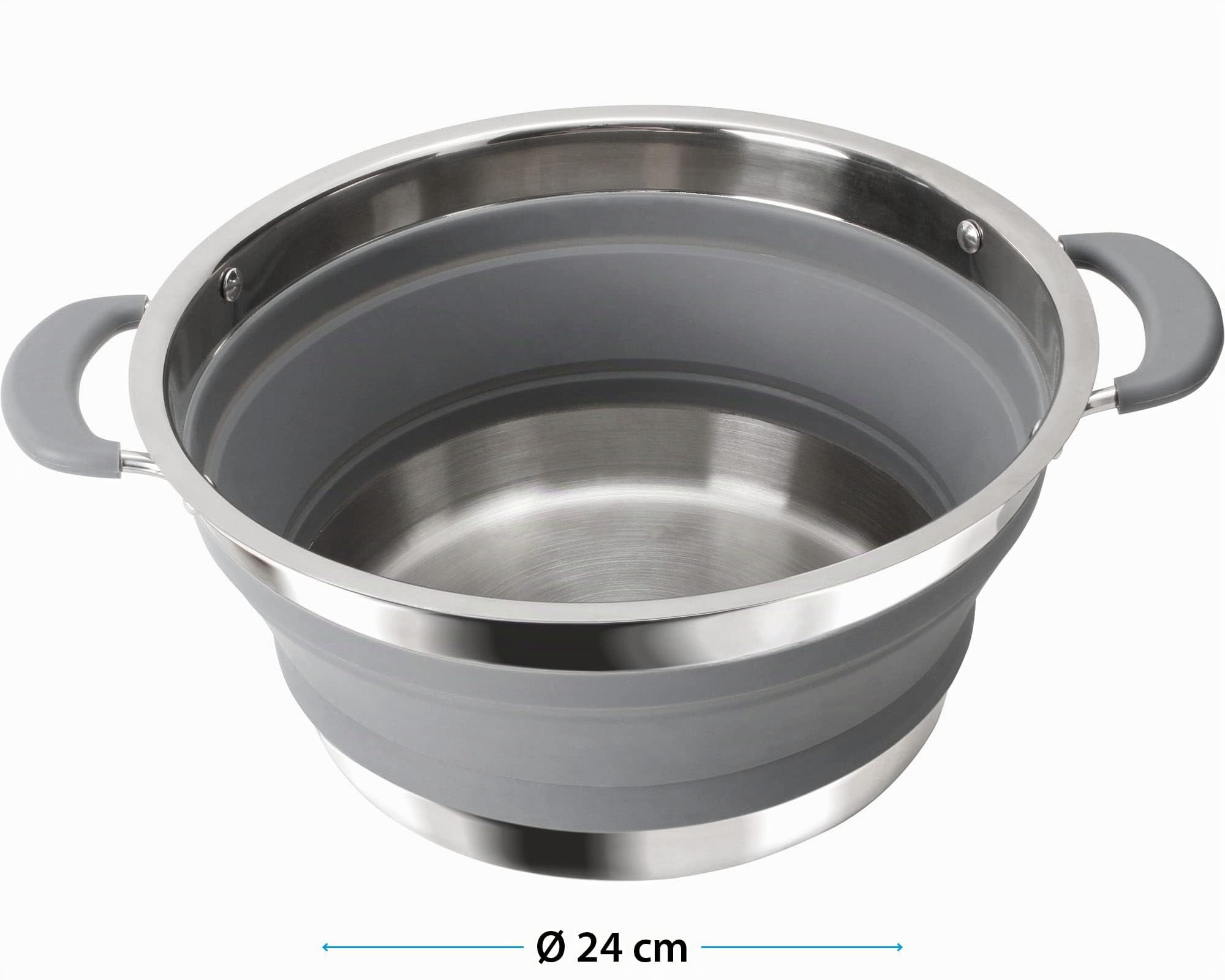 BRUNNER Geschirrset Fold Away, 24 cm, Silber
