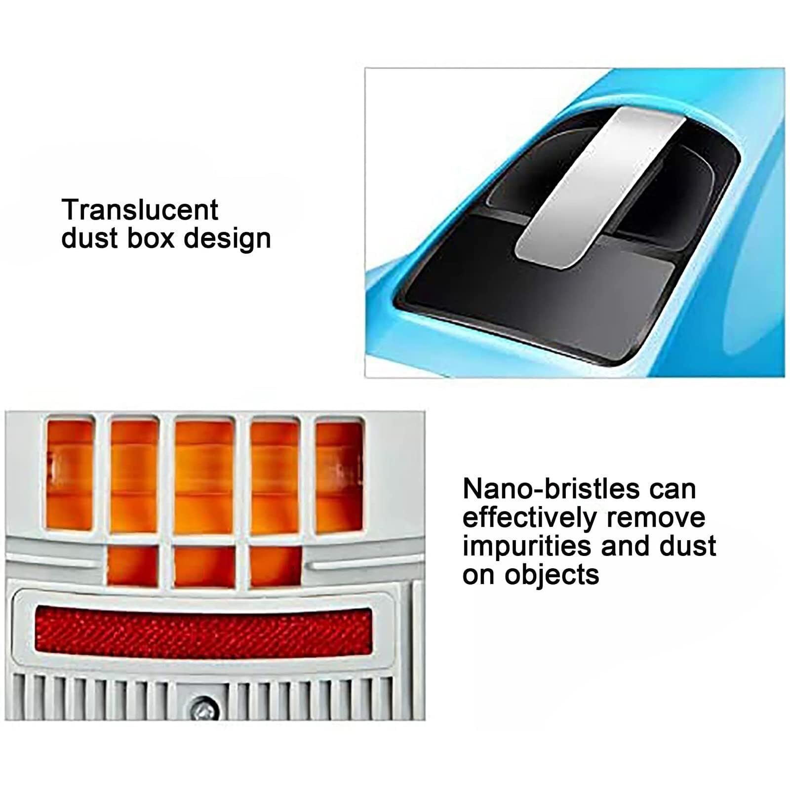 FAXIOAWA Aspirador de Mano con nanocepillo, Aspirador de ácaros de la Cama - 2 filtros/succión de 12 KPa, para colchones, sofás Cama, eliminador de ácaros al vacío Azul