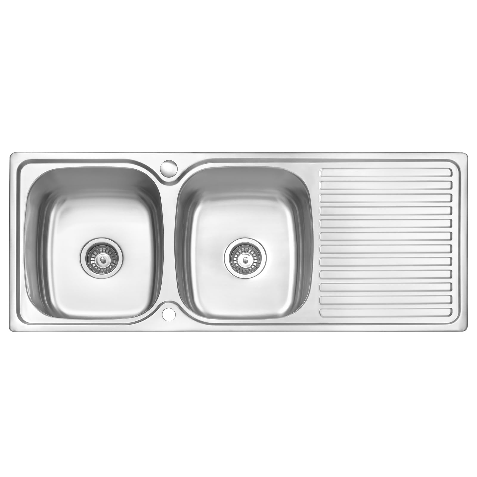 JASSFERRY Lavello da cucina 2 Vasca doppia in Acciaio Inox Spazzolato, scolapiatti reversibile Lavandino, con set di rifiuti