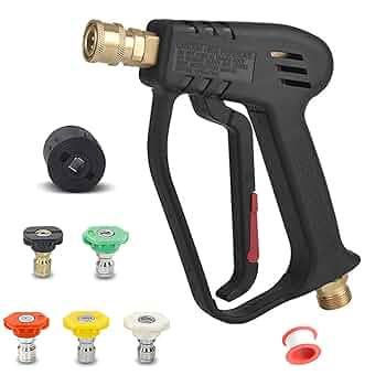 14mm ノズルチップ5個 4000PSI 高圧洗浄ショートガン M22 Amazon.co.jp: Smilerain 高圧洗浄ショートガン M22 14mm