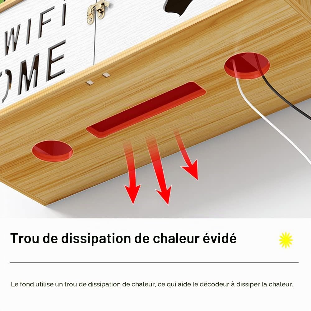 Boîte de rangement de routeur de WiFi monté sur le mur de blindage de fil de finition, avec la porte d'armoire, la TV set-top box de stockage