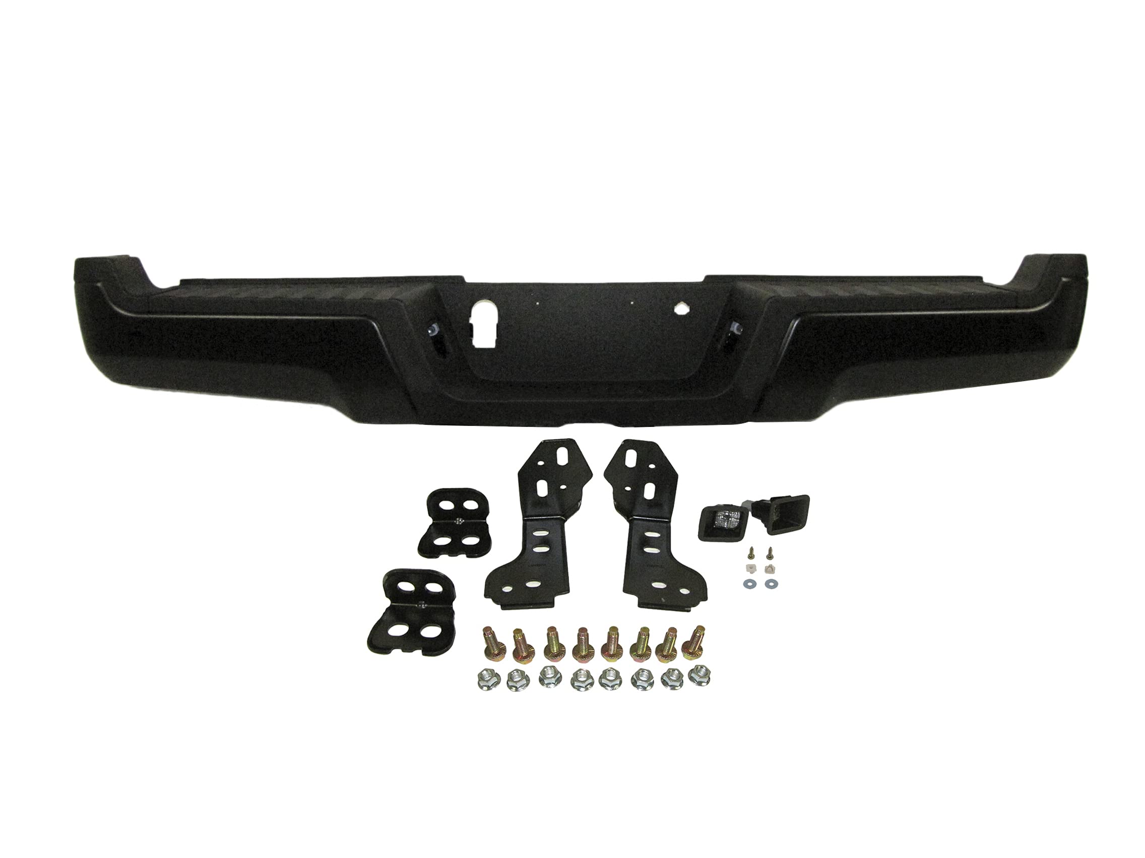 Amazon.com: REAR STEP BUMPER BLACK FULL ASSY W/O SENSOR HOLES 