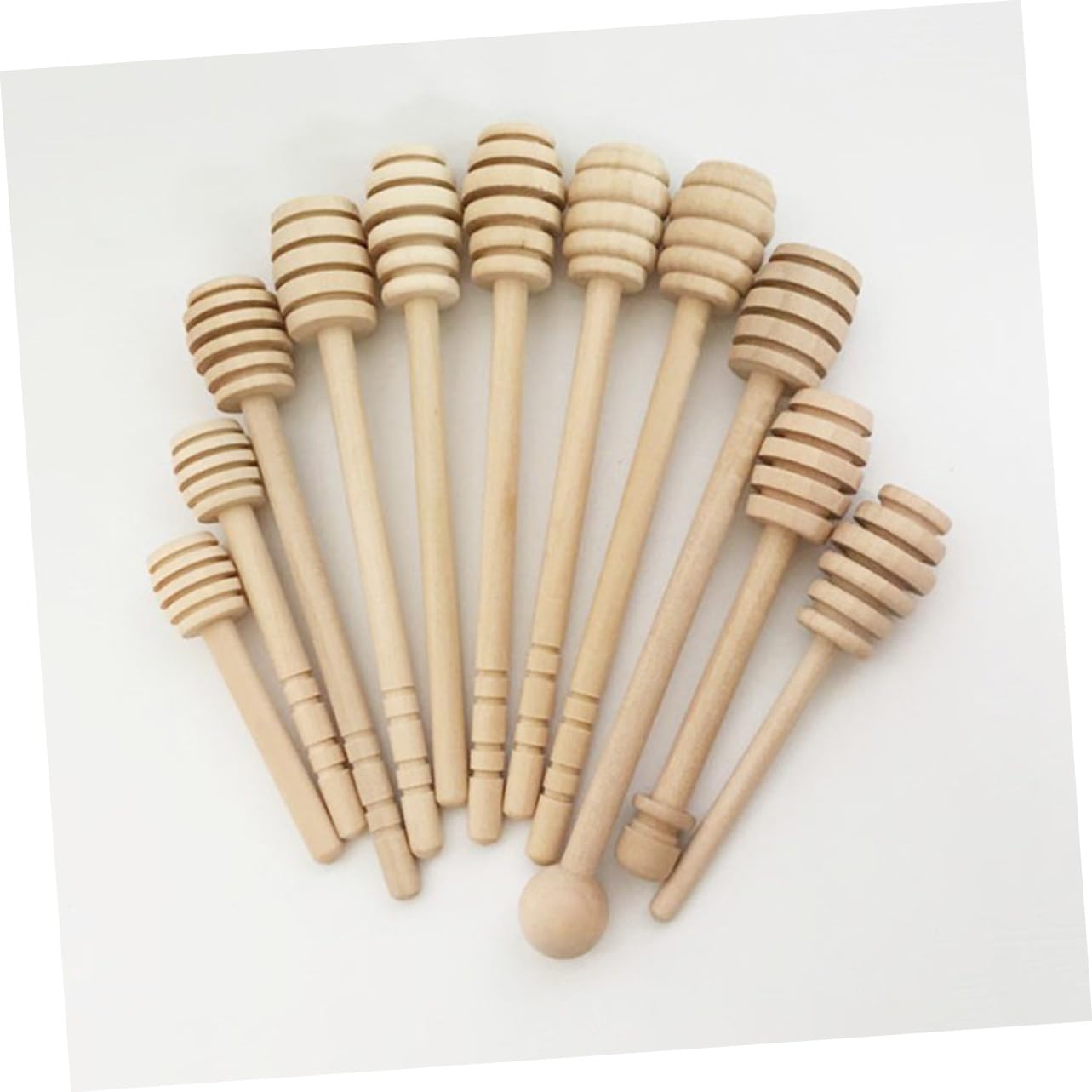 KICHOUSE Honey Stirrer Sticks Wooden Honey Dippers Honey Stir Stick Set Syrup Stirrer Easy Cleaning for Honey Pot Wedding Party Fav