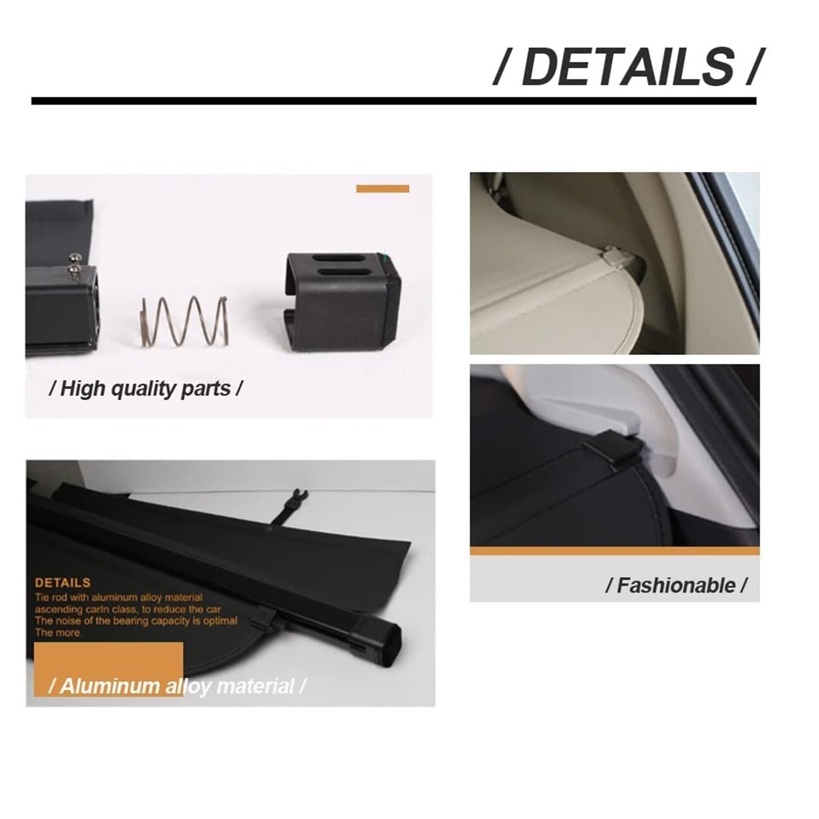 Cubierta retráctil for Estante de Paquetes de Maletero, for Jeep, Grand Cherokee 2020 2019 2018 2017 2016 06-15 WK Wk2 Wj, Cortina espaciadora de bastidores Traseros