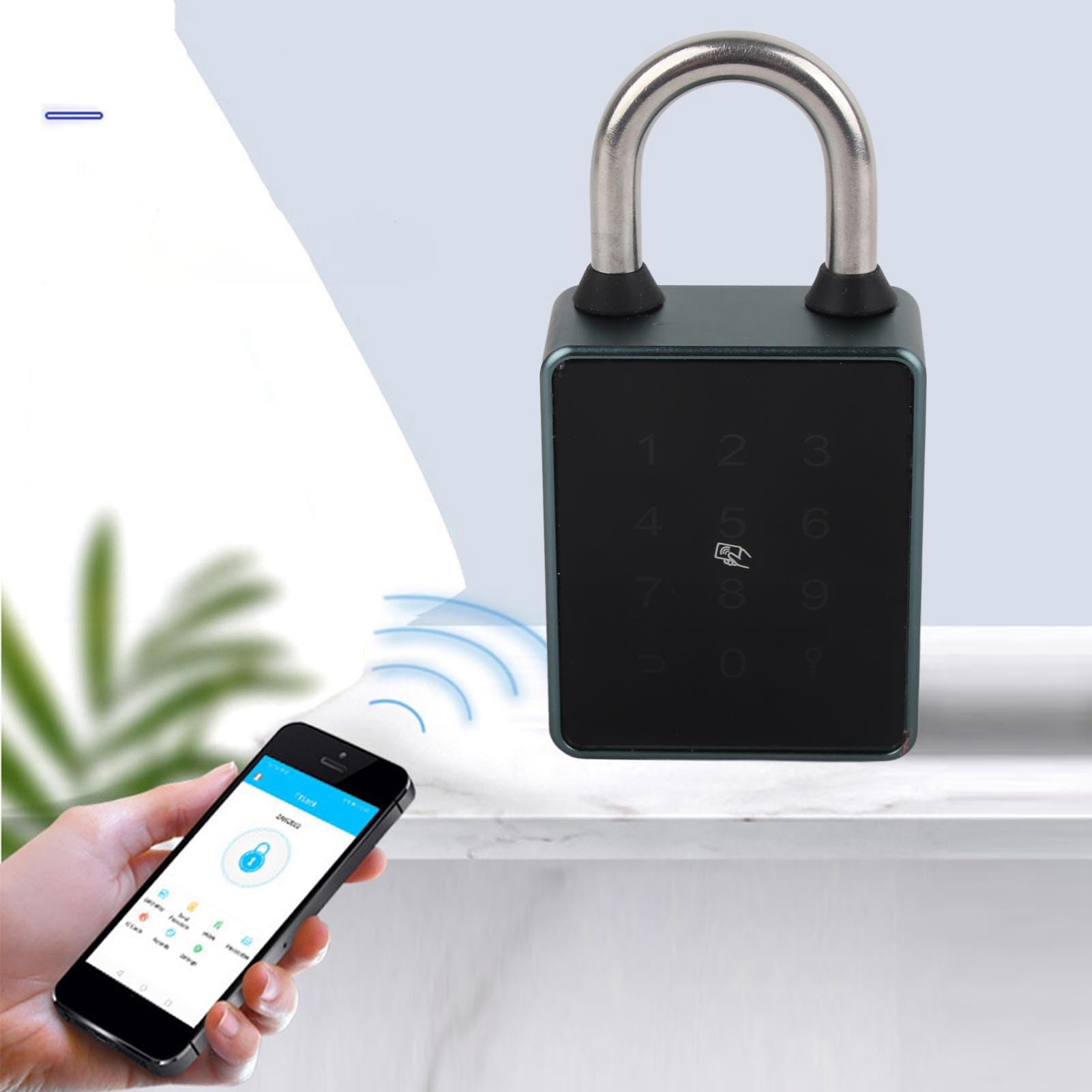 Candado de Contraseña Virtual Inteligente sin Llave con Alta Seguridad para Taquillas de Gimnasio, Control Bluetooth Impermeable IP65 para TTLOCK
