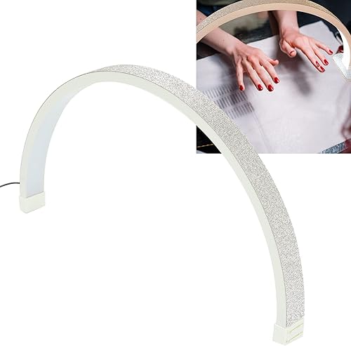 Lámparas de ahorro de energía de 45 W, lámpara de belleza de media luna con brillo y altura ajustables, lámpara de escritorio de manicura LED