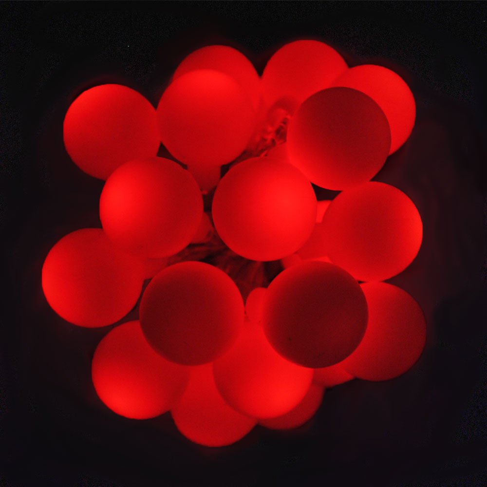 LightsGo USB Powered 20 LED 2M Berry Ball Indoor LED Fairy Lights for PC, MAC, Phone charger (Red)