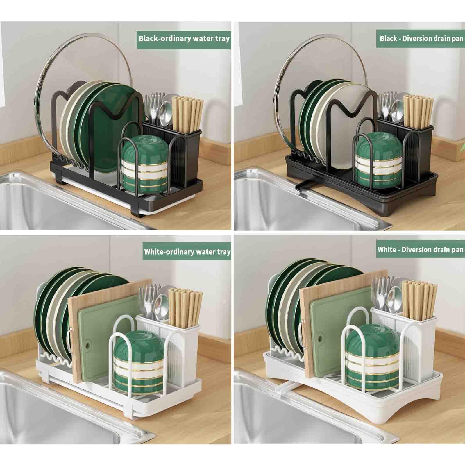 Escurreplatos Sobre Fregadero Escurridor Fregadero Escurridor De Platos Escurre Platos Para Muebles De Cocina Estante De Almacenamiento De Cocina Con Tubo De Drenaje (black,30x17x21cm)