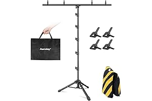 Aureday 8x5FT Backdrop Stand: Adjustable and Versatile for Photography and Events