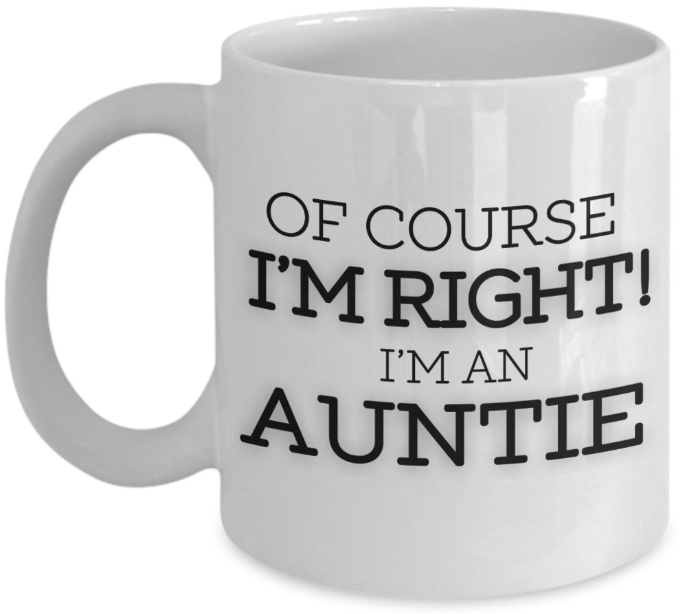 Shaniztoons White Auntie Christmas Novelty Gift Mug