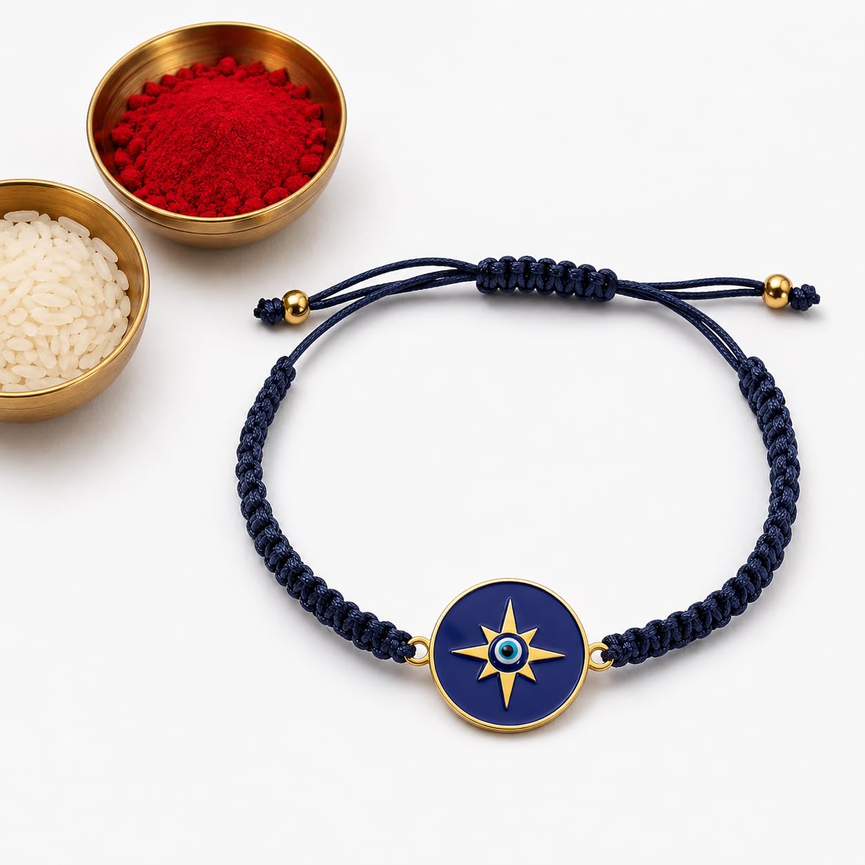 salty Evil Eye Protector Designer Thread Rakhi For Unisex Adult | Raksha Bandhan Stylish Moli Dora Rakhi | Nazar Kavach Fancy & Stylish Symbol of Sibling Love & Protection Rakhi for Brother & Bhabhi-picture-38