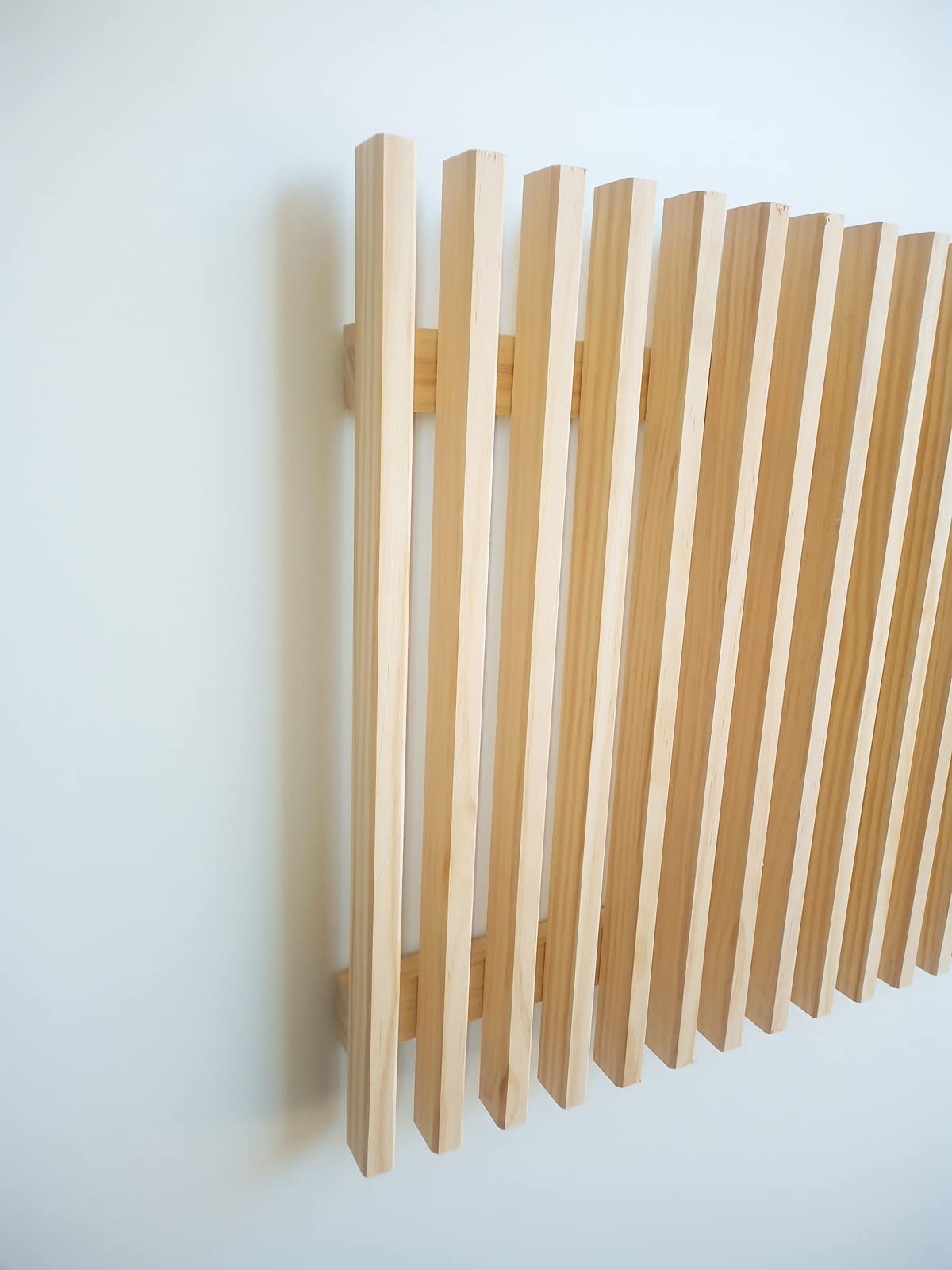 Muebles Cabecero de Madera KIOTO, para Pared. para Camas de 90 y 105 | Cabeceros Madera Pino | Dormitorio Matrimonio | Cabezal Cama (Crudo sin Pintar, Camas 90 y 105 (110 x 49))