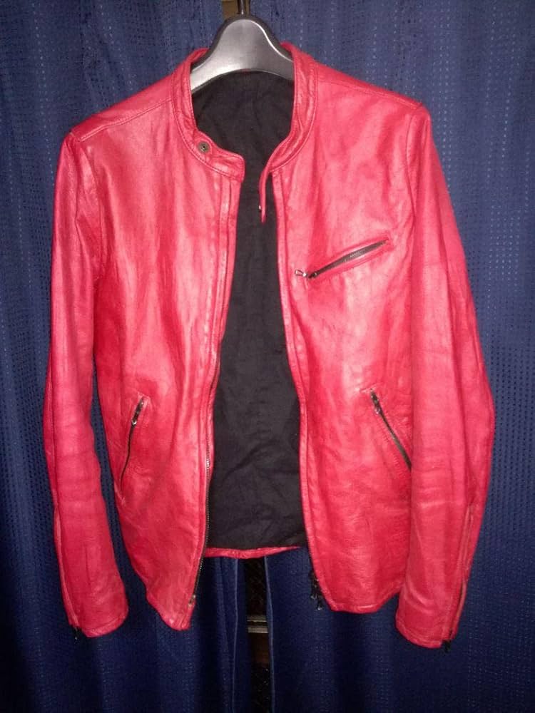 激レア44✨ショット 稲葉浩志さん着用パイピングレザーメルトンピーコート 激レア44✨ショット 稲葉浩志さん着用パイピングレザーメルトン