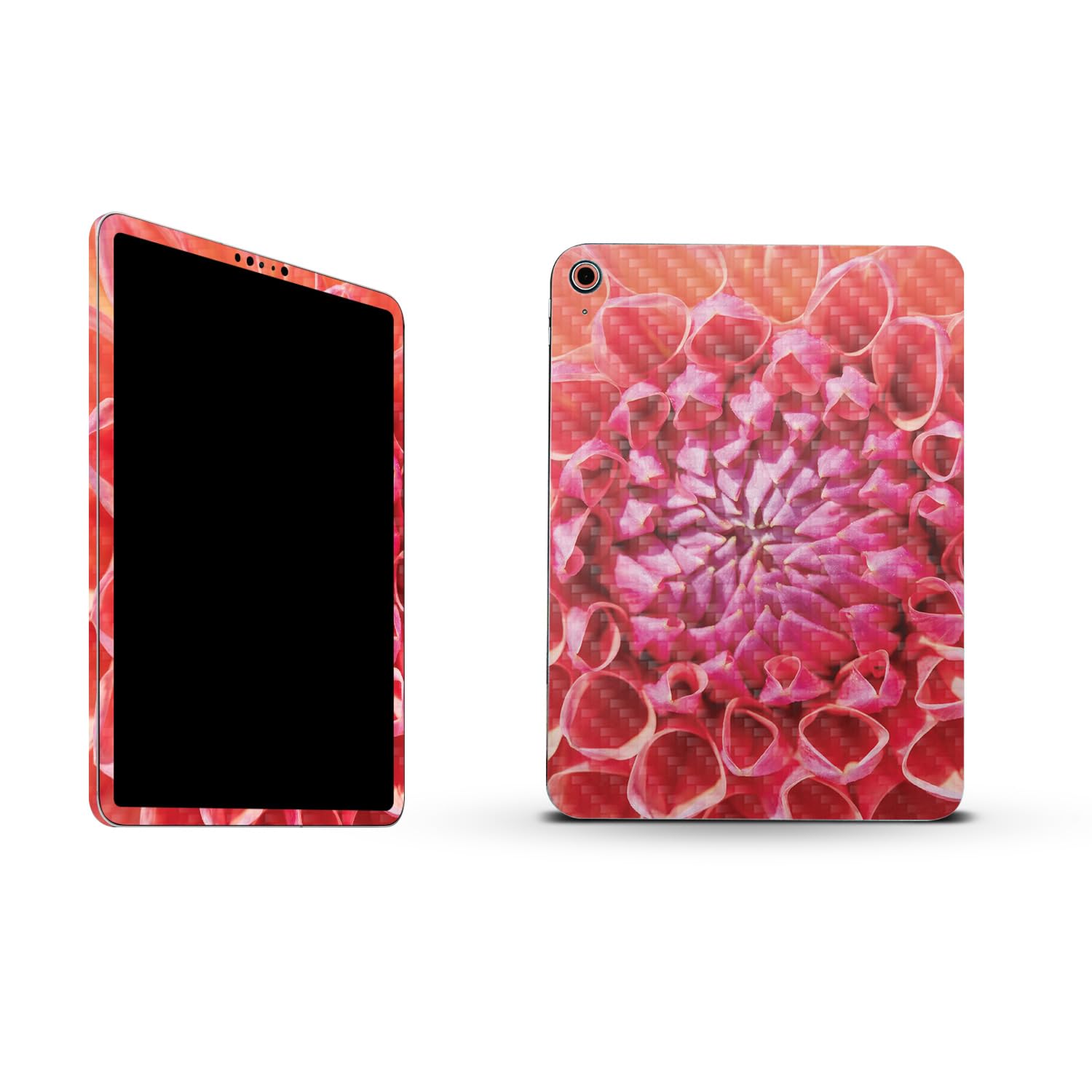 MightySkins Carbon Fiber Skin Compatible with Apple iPad 10.9" 10th Gen (2022) Full Wrap Kit - Mum Closeup | Protective, Durable Textured Carbon Fiber Finish | Easy to Apply | Made in The USA