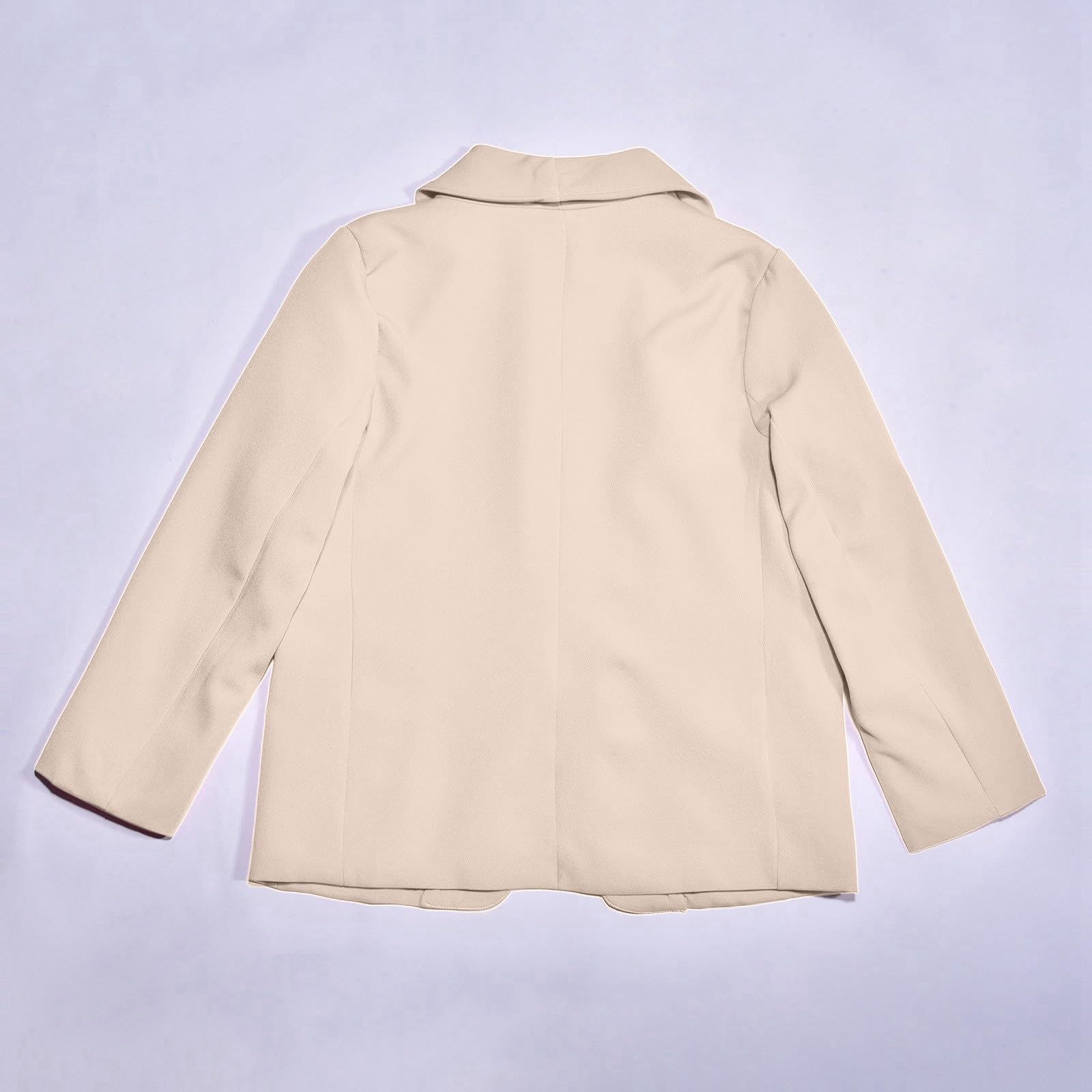 Chaqueta de traje para niña manga larga cuello solapa doble bolsillo lateral color liso moda abierta