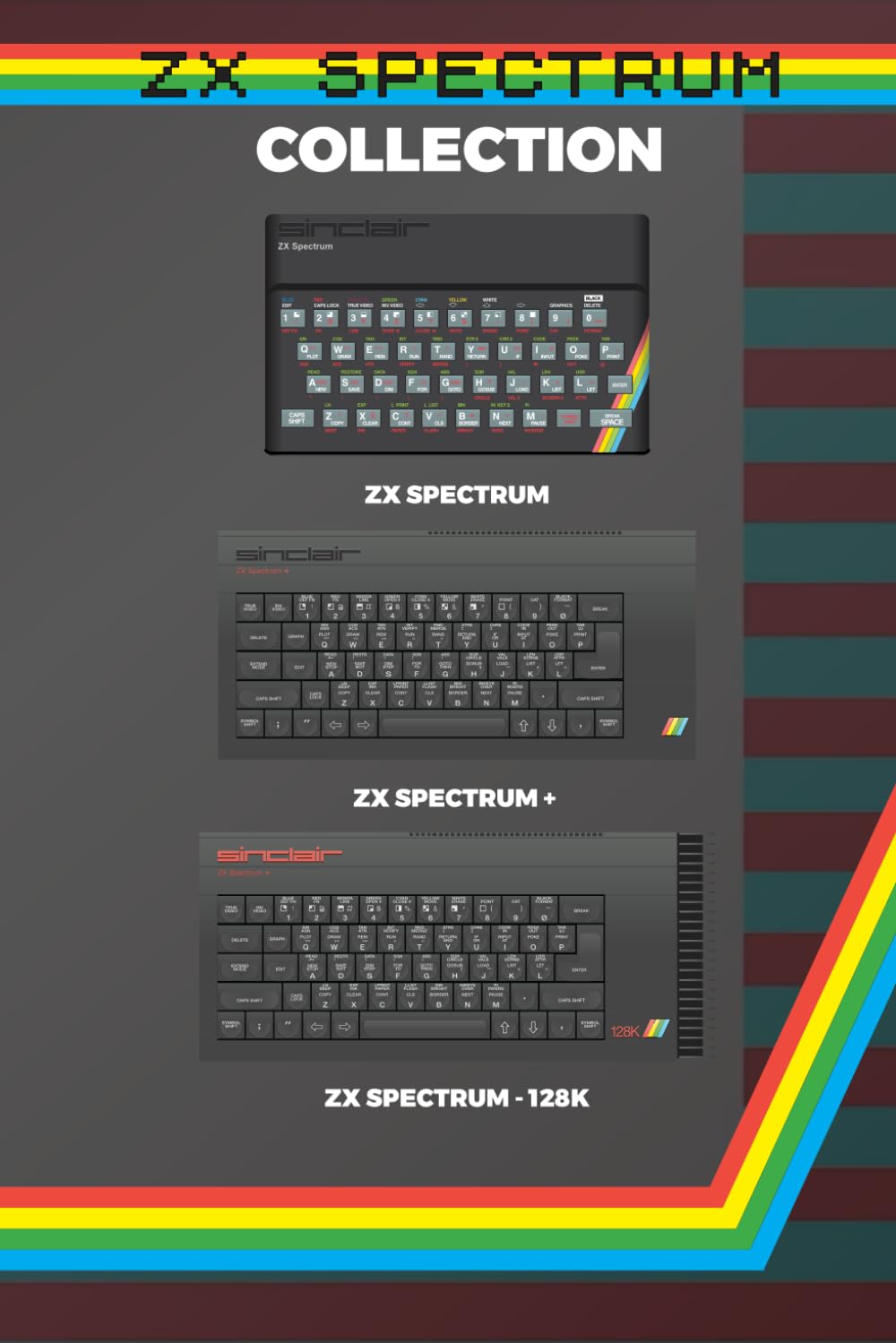 ZX Spectrum Retro Notebook: 192 Pages • Classic ZX Spectrum, Spectrum+, 128K Toast Rack, +2, +2A/B & +3 • Vintage Computer History Journal: 192 Pages | The computer that defined a generation