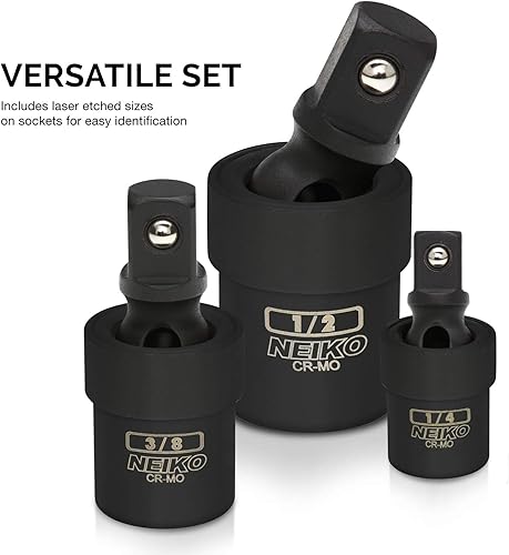 Vista 40 de Neiko 00256A - Juego de barra de extensión de impacto de 1/2 pulgada y adaptador, 5 piezas Incluye barras de extensión de 5, 10, 15 pulgadas