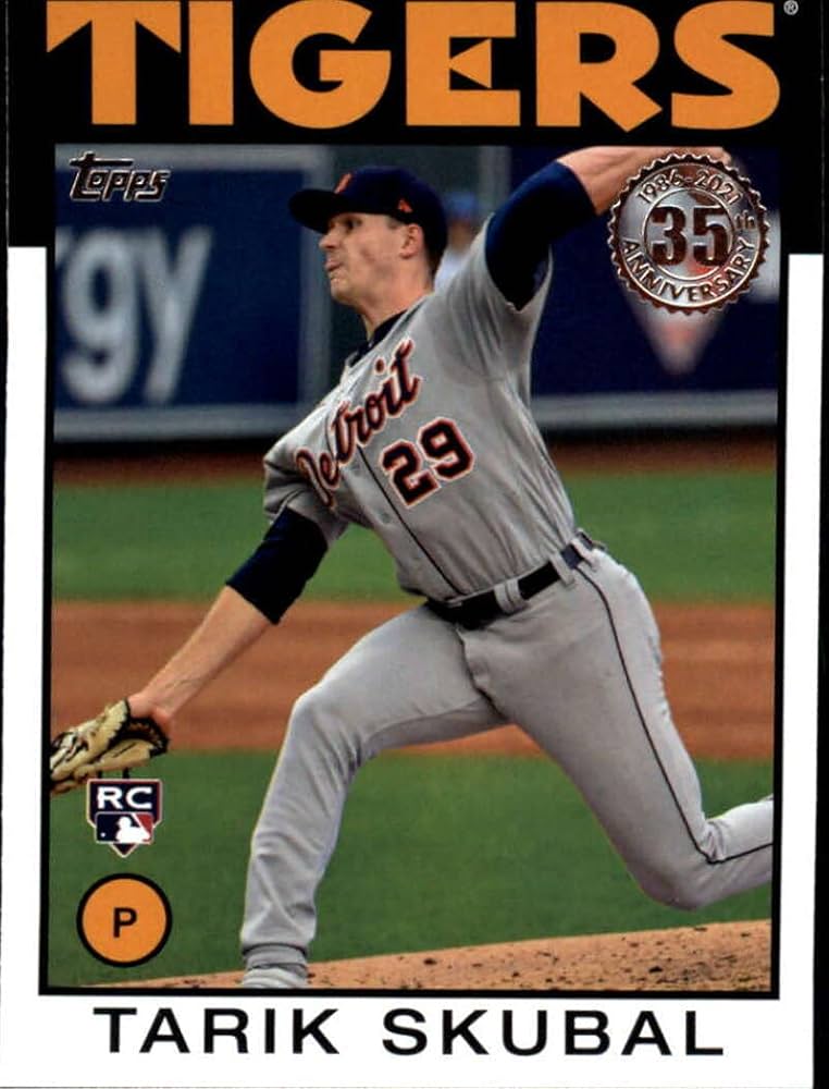 Amazon.com: 2021 Topps 35th Anniversary 1986 Series 2 Baseball #86B-47 Tarik  Skubal Detroit Tigers RC Rookie Official MLB Trading Card Raw Ungraded  (Stock Photo Often Used, card is straight from pack in