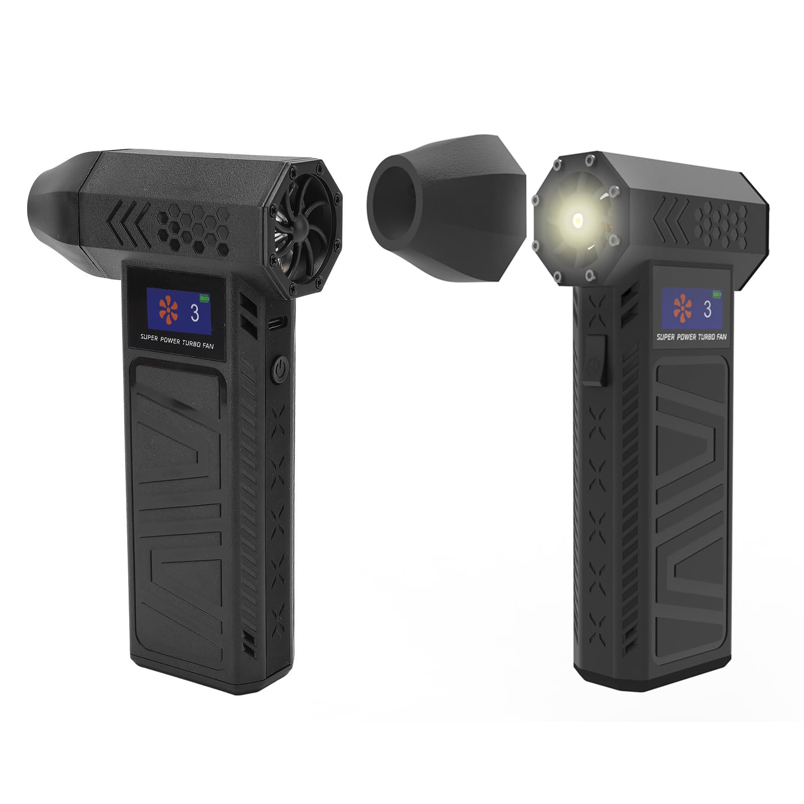 Generic Soffiatore a Batteria Ricaricabile Ad Alta velocità per Spolverino Elettrico per Auto con Tastiera, Realizzato in Materiale Resistente Alle Alte Temperature