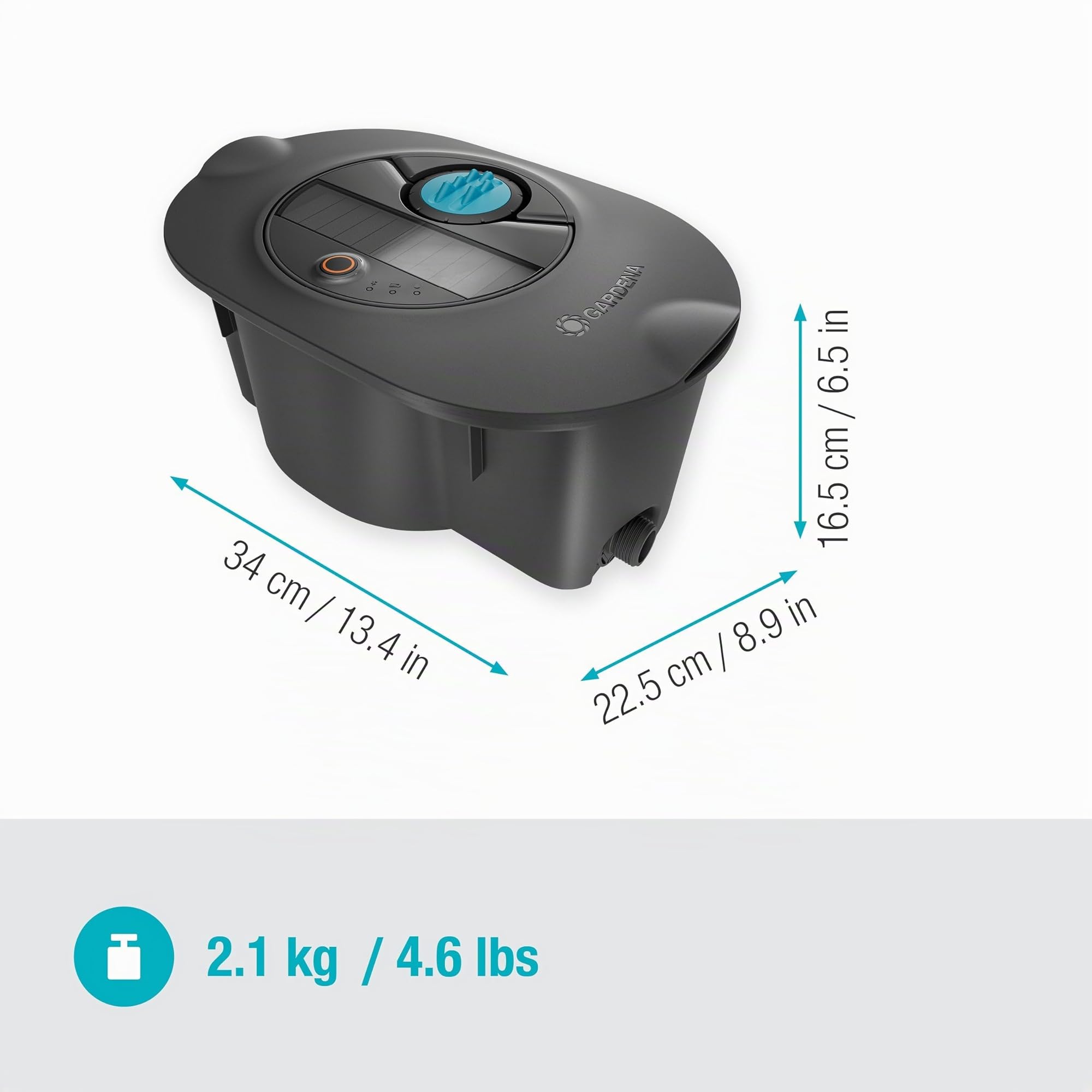 Gardena Système d'arrosage par canalisation AquaPrecise: économie d'eau, arrosage précis pour pelouses jusqu'à 320 m², commande Bluetooth, installation facile (16001-20)
