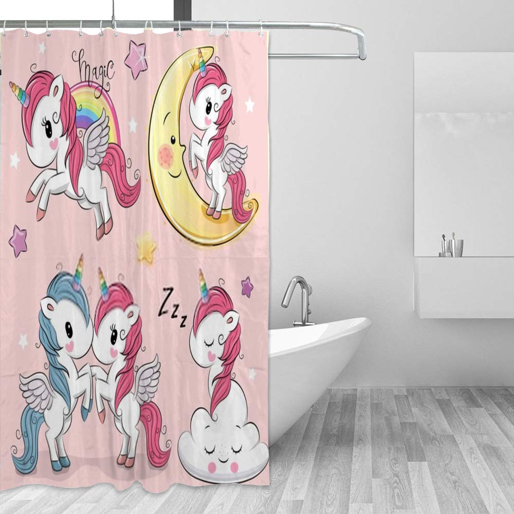 Rideau de douche imperméable CHEHONG long avec 12 crochets en plastique