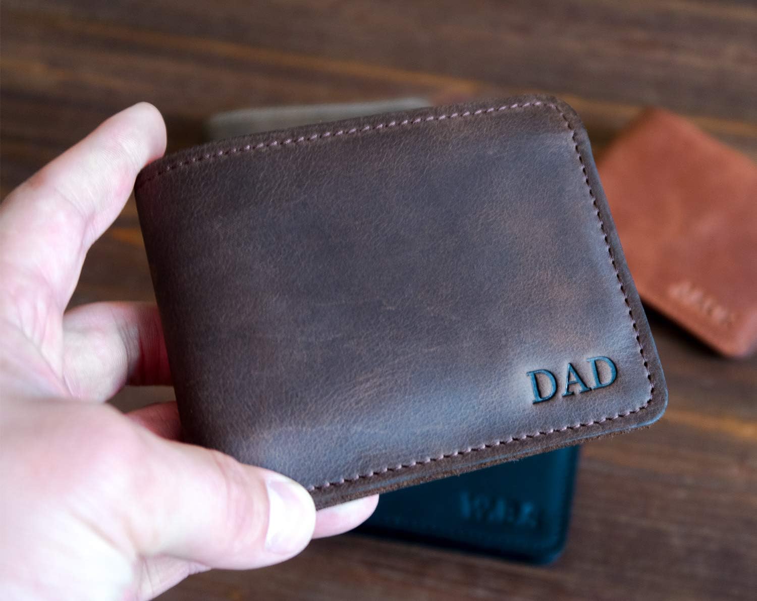 Mens Leather Wallet Personalized - Bifold wallet for men - Slim minimalist wallet - Father's Day Gift - Groomsmen gifts.