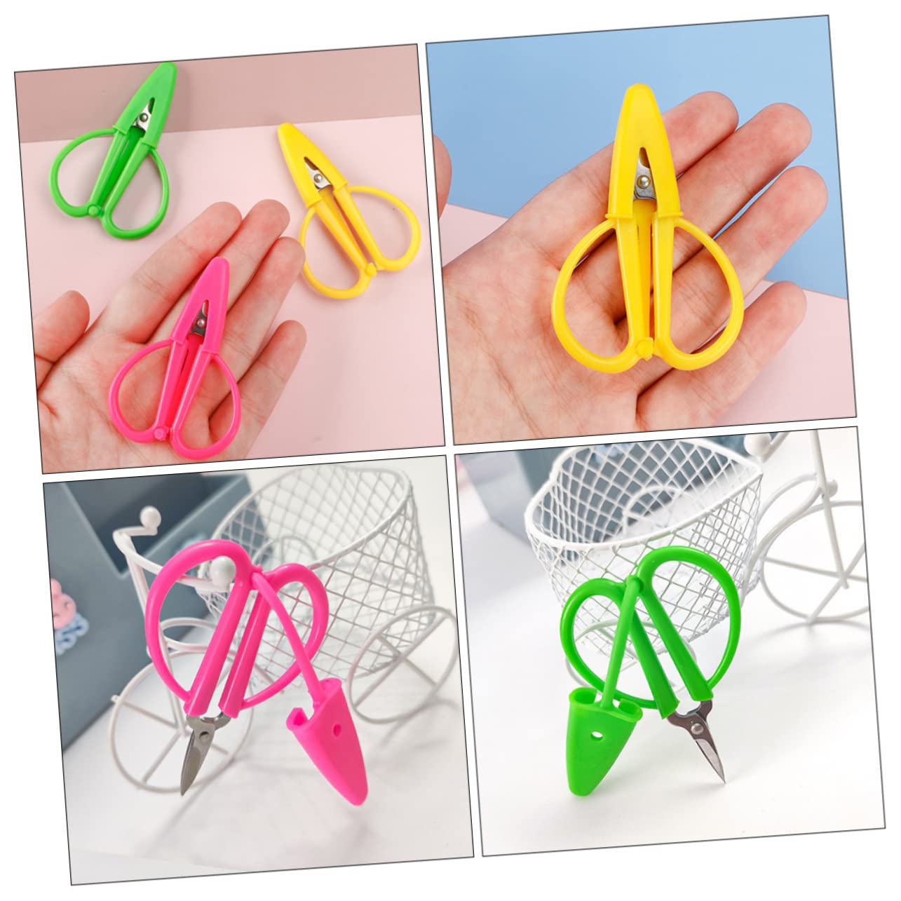 Gadpiparty 4 Ensembles Mini-ciseaux Ciseaux De Tissu Ciseaux Pour Couper Le Tissu Fournitures De Broderie Outil De Coupe De Fil Gel De Silice 6 Pièces * 4